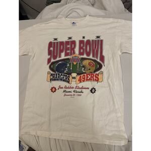 Vintage 1995 Super Bowl XXIXSan Francisco 49ers vs. San Diego Chargers T-Shirt